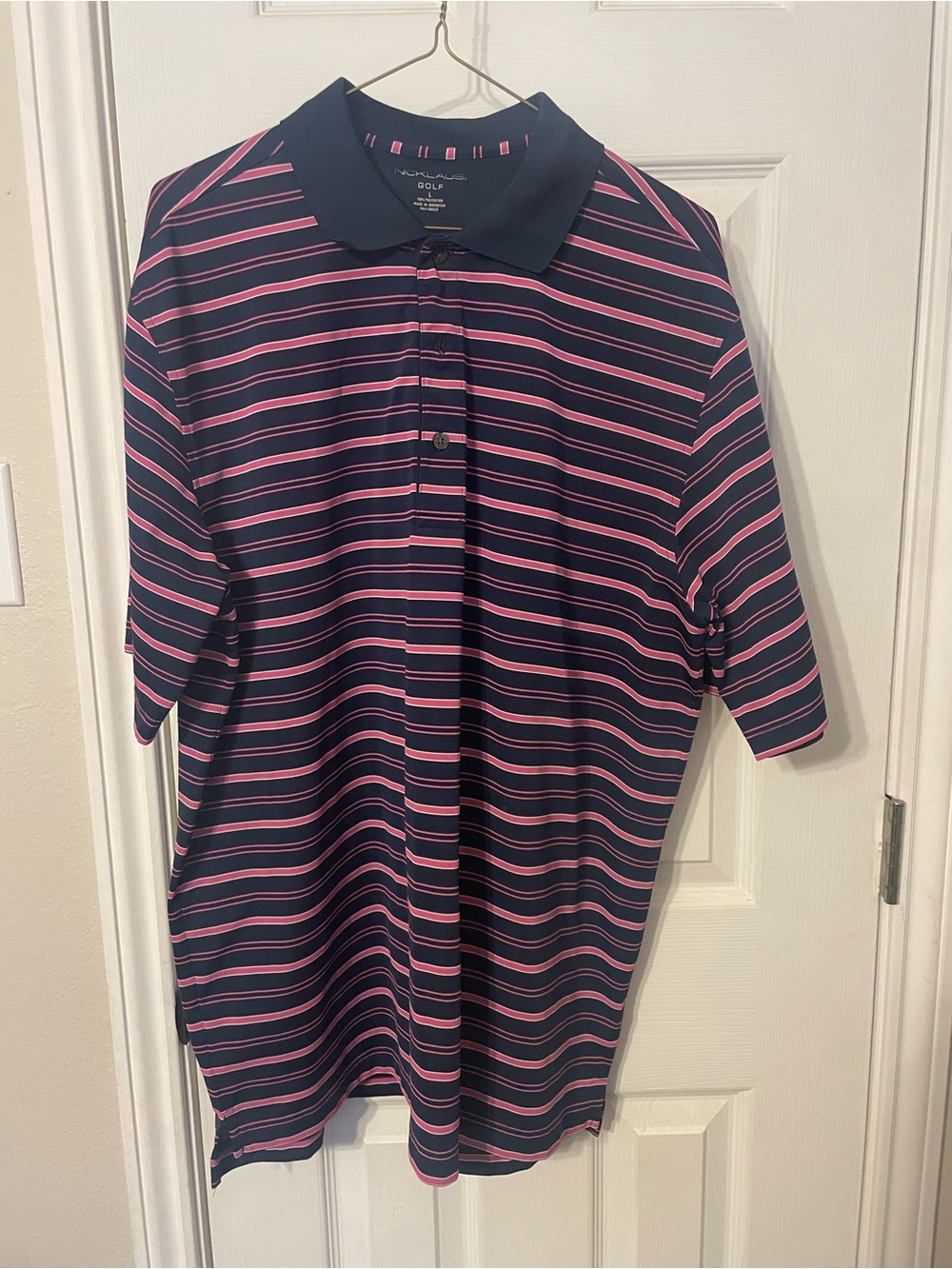 Jack Nicklaus Navy and Pink Striped Polo Dress